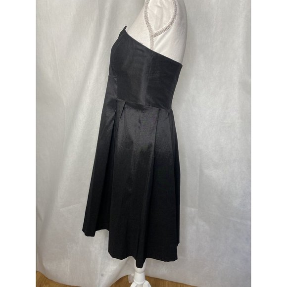 Calvin Klein Women’s Strapless Sweetheart Dress Short Black Satin Size 4 - Picture 4 of 13